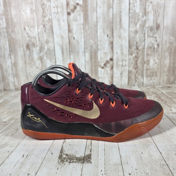 Nike Other - Nike Kobe 9 EM Deep Garnet Metallic Gold Basketball Shoes 646701-678 Mens 8